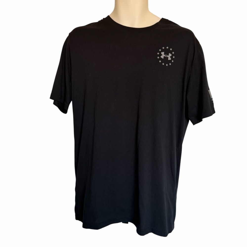 Under Armour Black Short Sleeve Crew Neck Tee with Small Logo